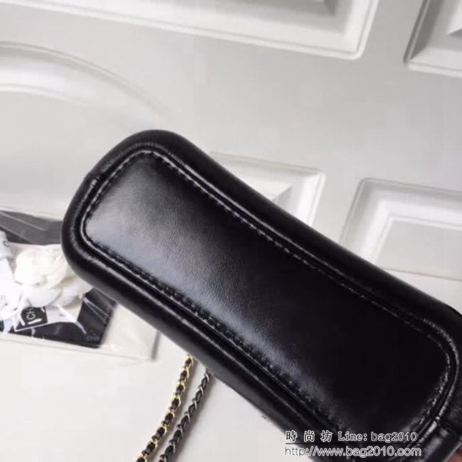 香奈兒CHANEL2018秋冬季Gabrielle 編織流浪包原版羊皮 DSC2092